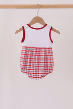 Red Alabama Roll Tide Embroidery Plaid Bubble