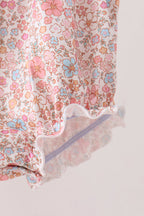 Pink Pumpkin Floral Embroidery Bubble