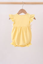 Mustard character embroidery ruffle bubble