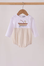 Khaki Puppy Fishing Embroidery Bubble
