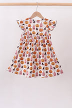 Pumpkin ruffle dress