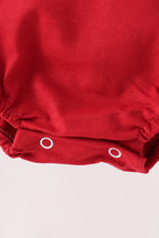 Maroon football bow sequin bubble