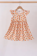 Pumpkin Bow Ruffle Dress