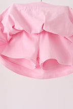 Pink football sequin skorts set