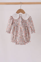 Floral smocked lace bubble