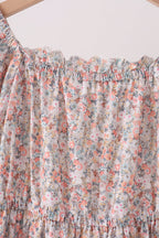 Floral print tiered mom dress