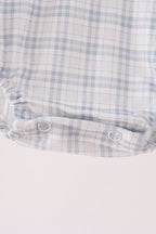 Teal pocket plaid bubble