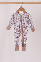Camouflage bamboo romper