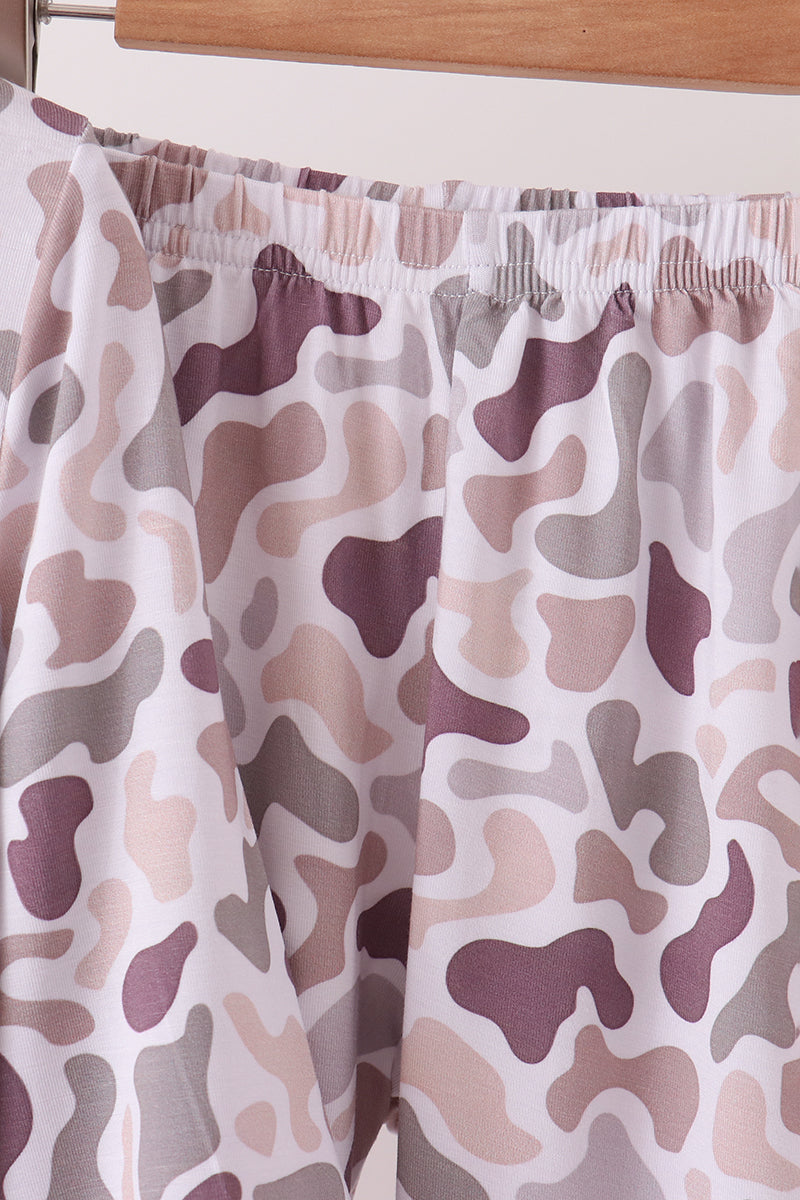 Camouflage bamboo pajama set
