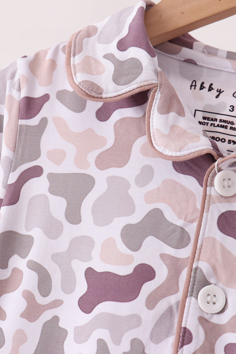 Camouflage bamboo pajama set