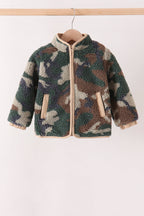 Forest camouflage fleece jacket