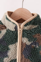 Forest camouflage fleece jacket