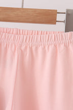Pink Ghost Embroidery Pants Set