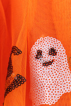 Orange pumpkin bat sequin tutu skirts