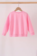 Pink football sequin mom&me top