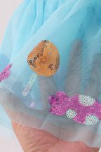 Blue sweet sequin tutu skirts