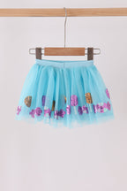 Blue sweet sequin tutu skirts