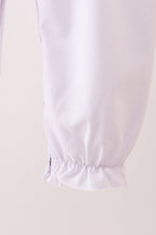 White wreath smocked romper