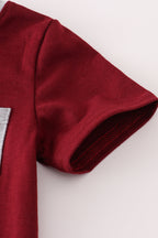 Maroon Mississippi embroidery romper