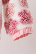 Floral print fleece jacket