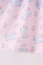 Pink floral bow 2pc set