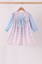 Pink floral bow 2pc set