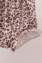 Leopard pumpkin applique bloomer set