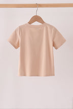 Leopard pumpkin embroidery top