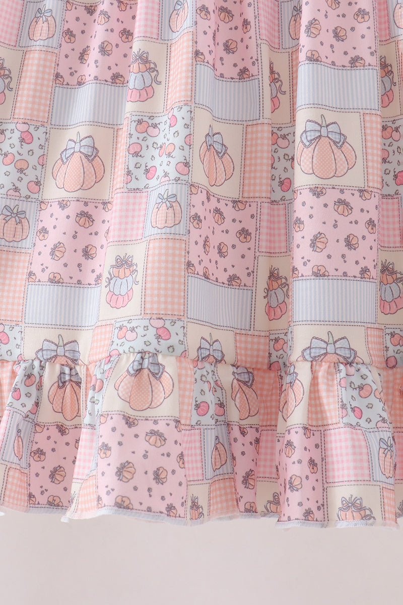 Pink pumpkin ruffle dress