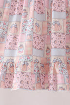 Pink pumpkin ruffle dress