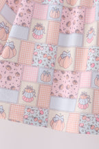 Pink pumpkin ruffle bloomer set