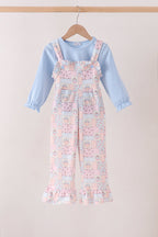 Pink pumpkin ruffle 2pc set
