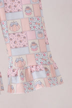 Pink pumpkin ruffle 2pc set