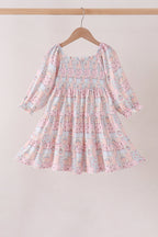 Pink pumpkin smocked mom&me dress