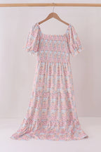 Pink pumpkin smocked mom&me dress
