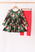 Red character bamboo pants set