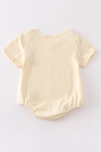 Beige blank basic t-shirt Adult Kids and baby bubble
