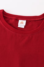 Maroon blank basic t-shirt Adult Kids and baby bubble