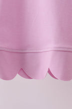 Pink scalloped mom&me shorts set