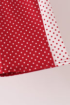 Red polka dot pocket ruffle pants set