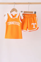 Orange Tennessee active shorts set