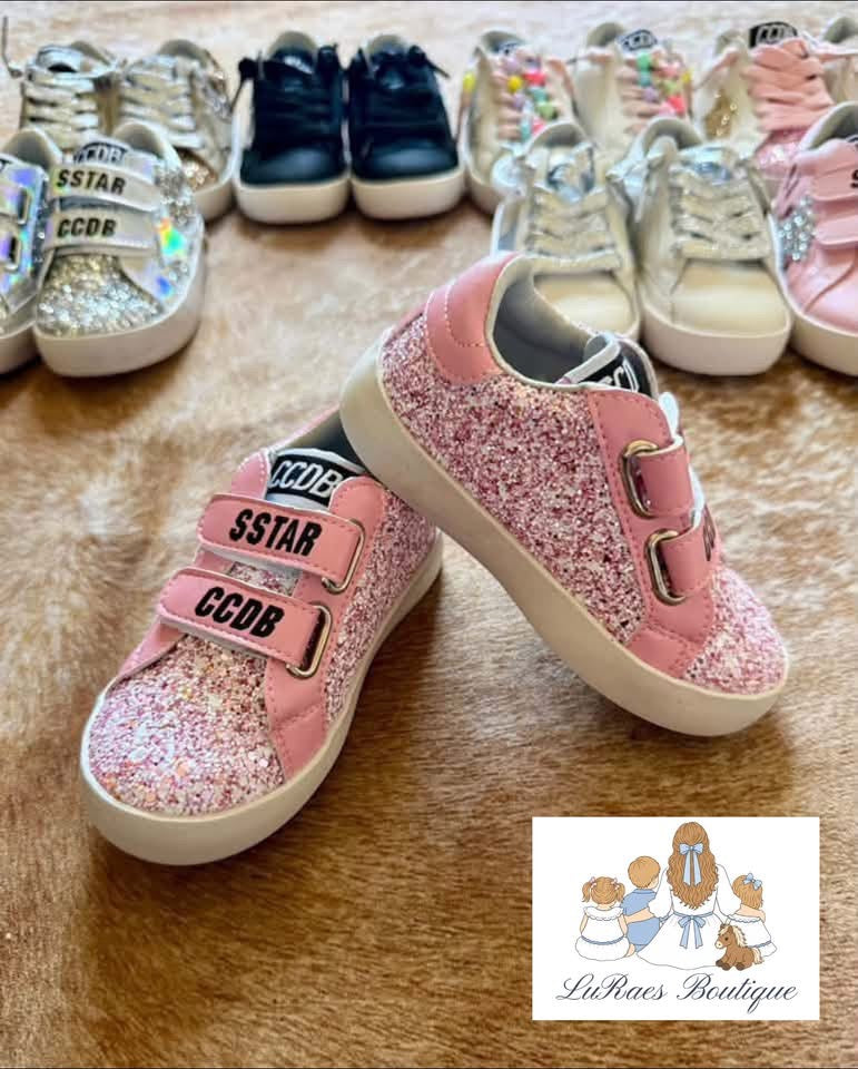 Pink Sparkle Star Sneaker #1