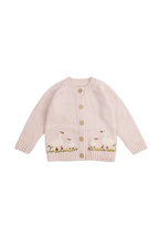 Pink goose cardigan sweater