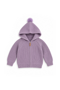 Purple zipper cardigan sweater