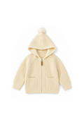 Apricot zipper cardigan sweater