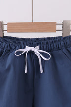 Slate blue pocket performance shorts