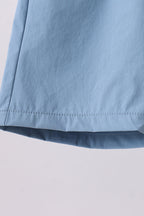 Dusty blue pocket performance shorts