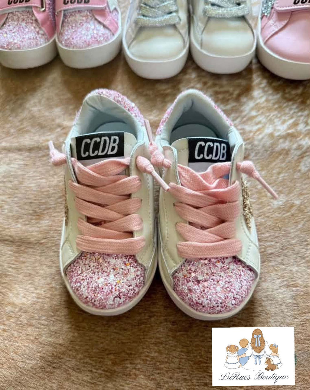 Pink & Gold Star Sneaker #7