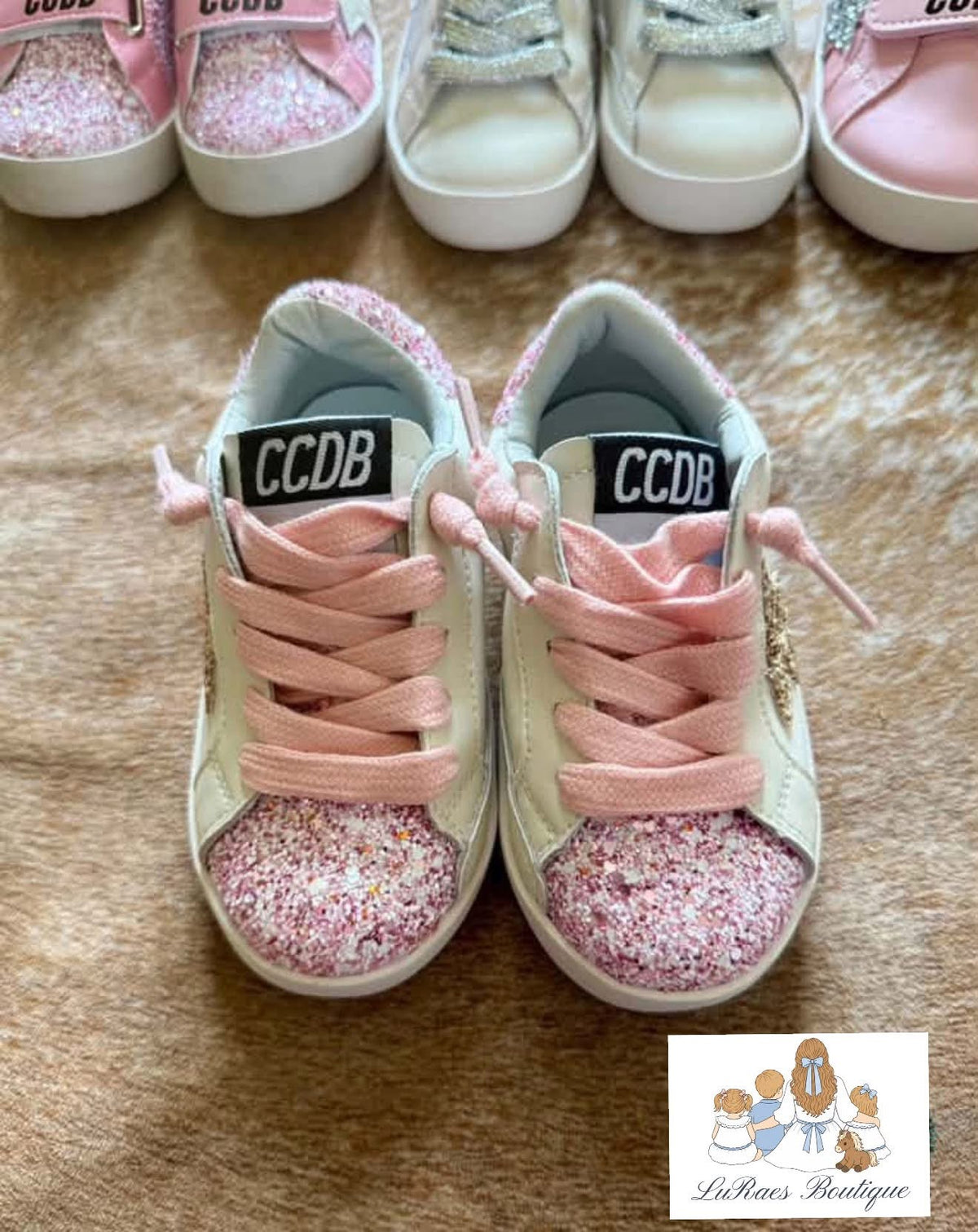 Pink & Gold Star Sneaker #7
