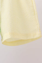Colorblock pocket shorts set